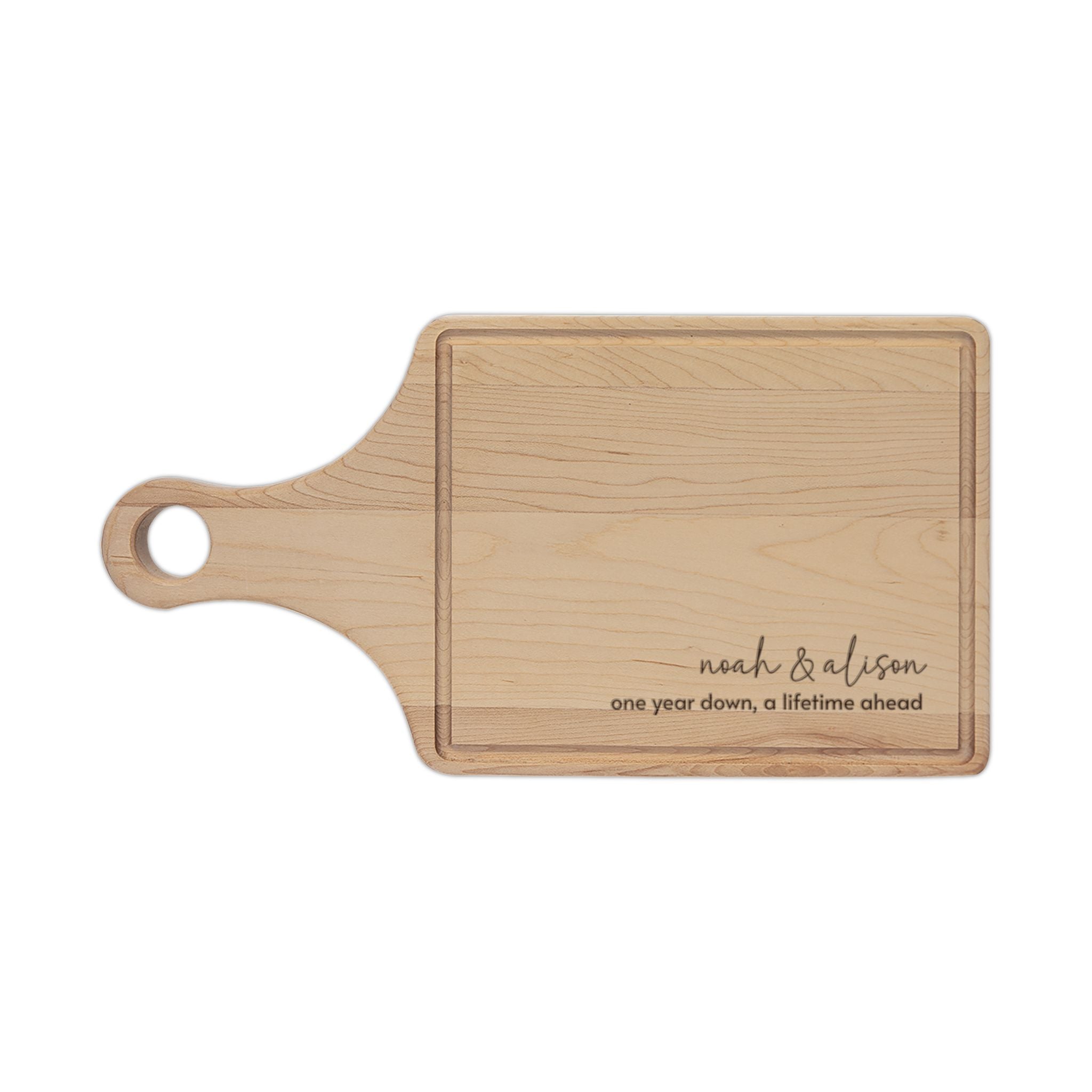 Copy of Engraved 1 Year Anniversary A Lifetime Ahead Wood Cutting Board