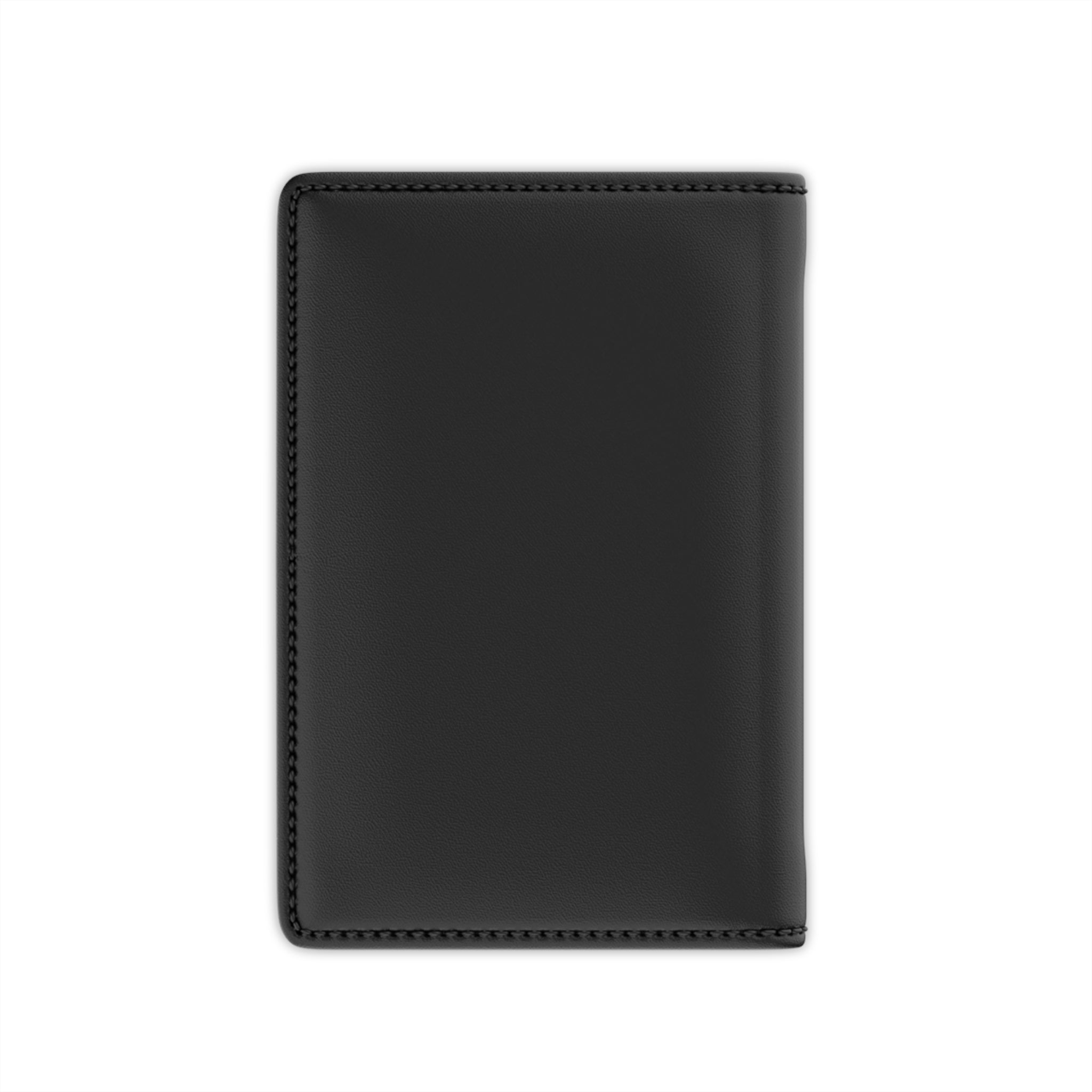 Personalized Mr. Passport Cover — Custom Monogrammed Black Leather Passport Holder