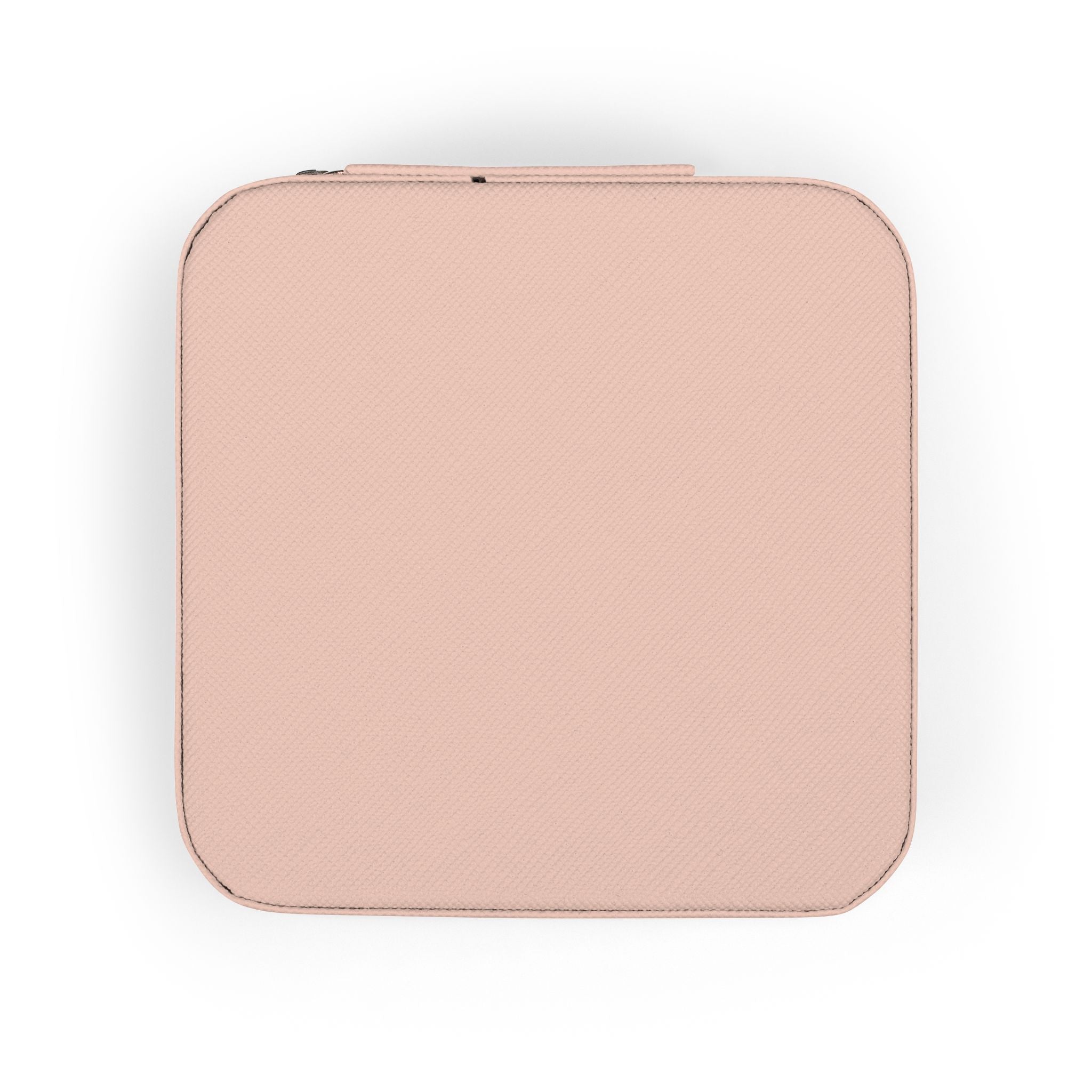 Personalized Compact Jewelry Travel Case – Rose Gold Monogram Travel Organizer