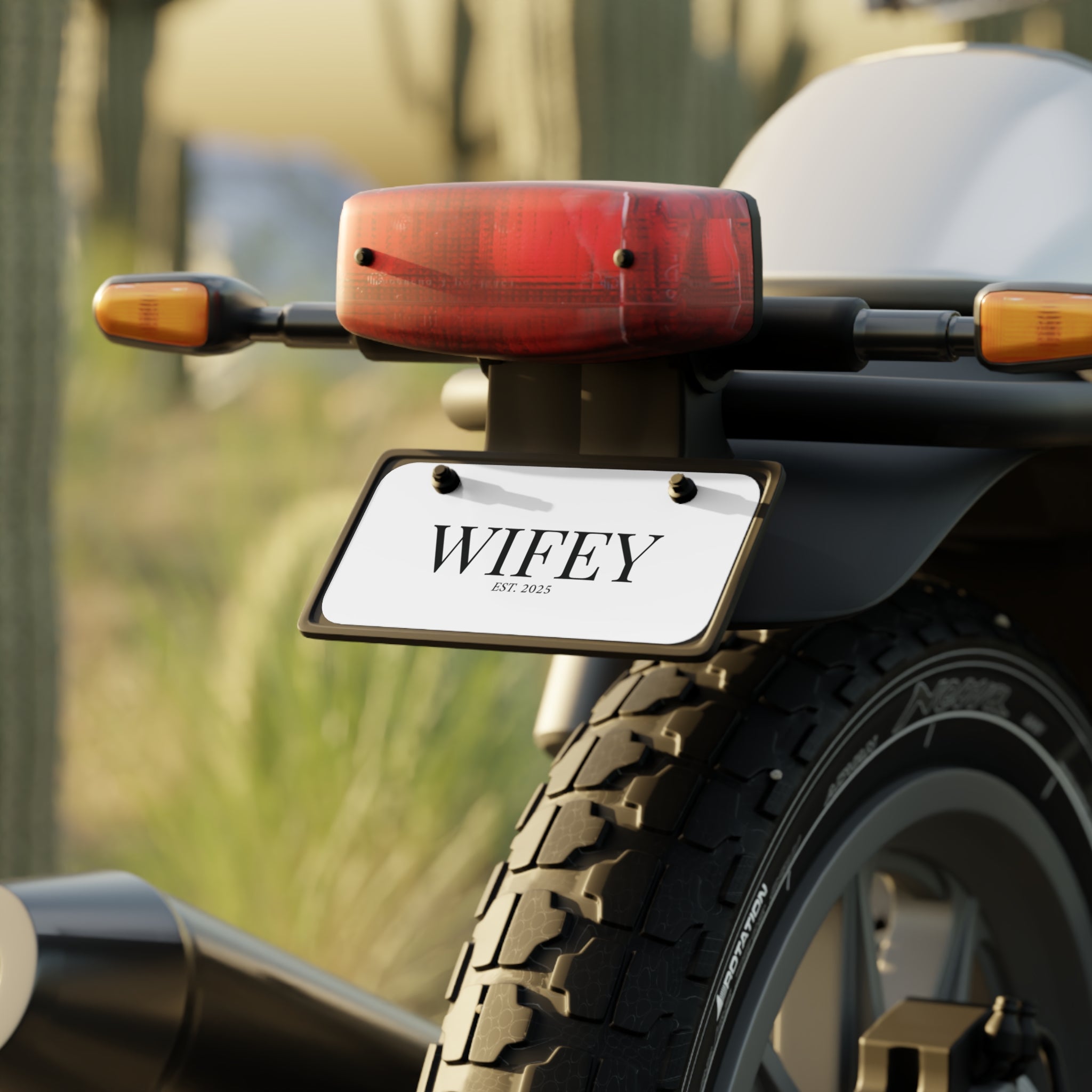 Wifey Est. 2025 Mini License Plate — Personalized Car Tag Gift for Newlyweds