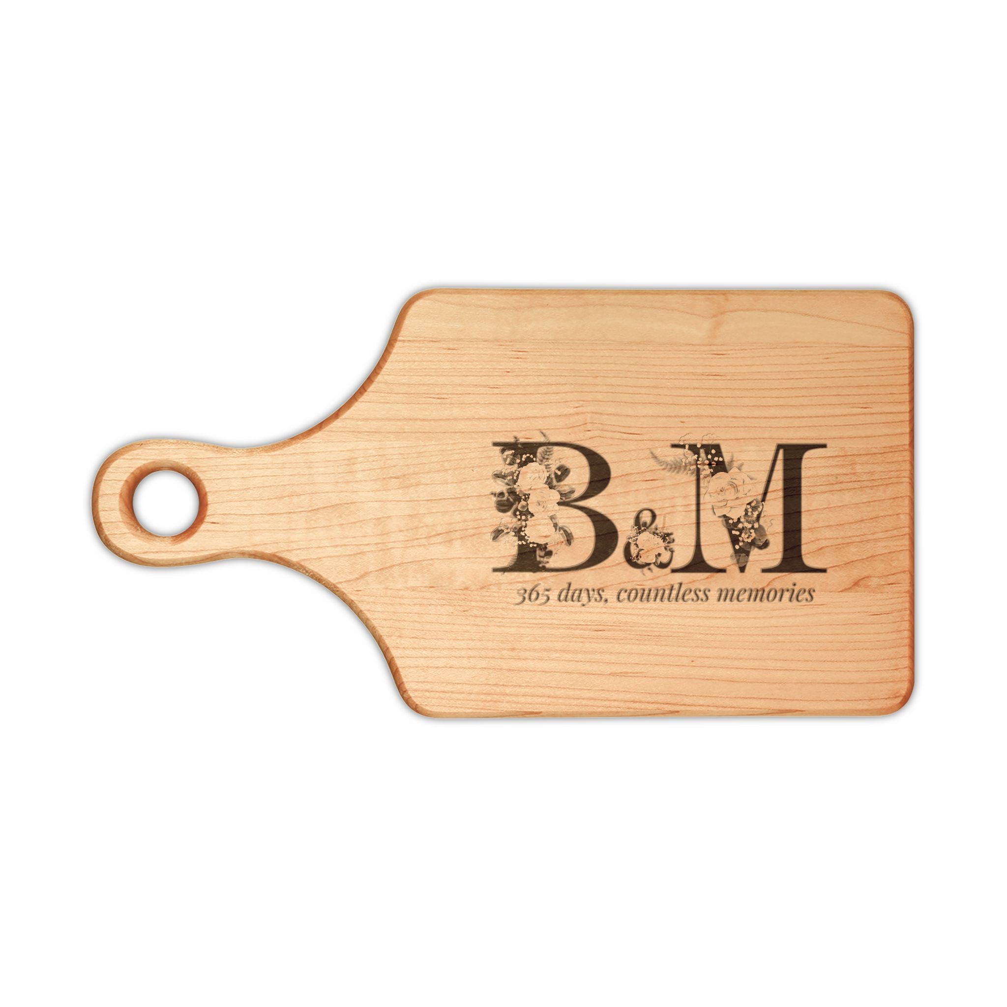 Engraved 1 Year Anniversary 365 Days Countless MemoriesCutting Board