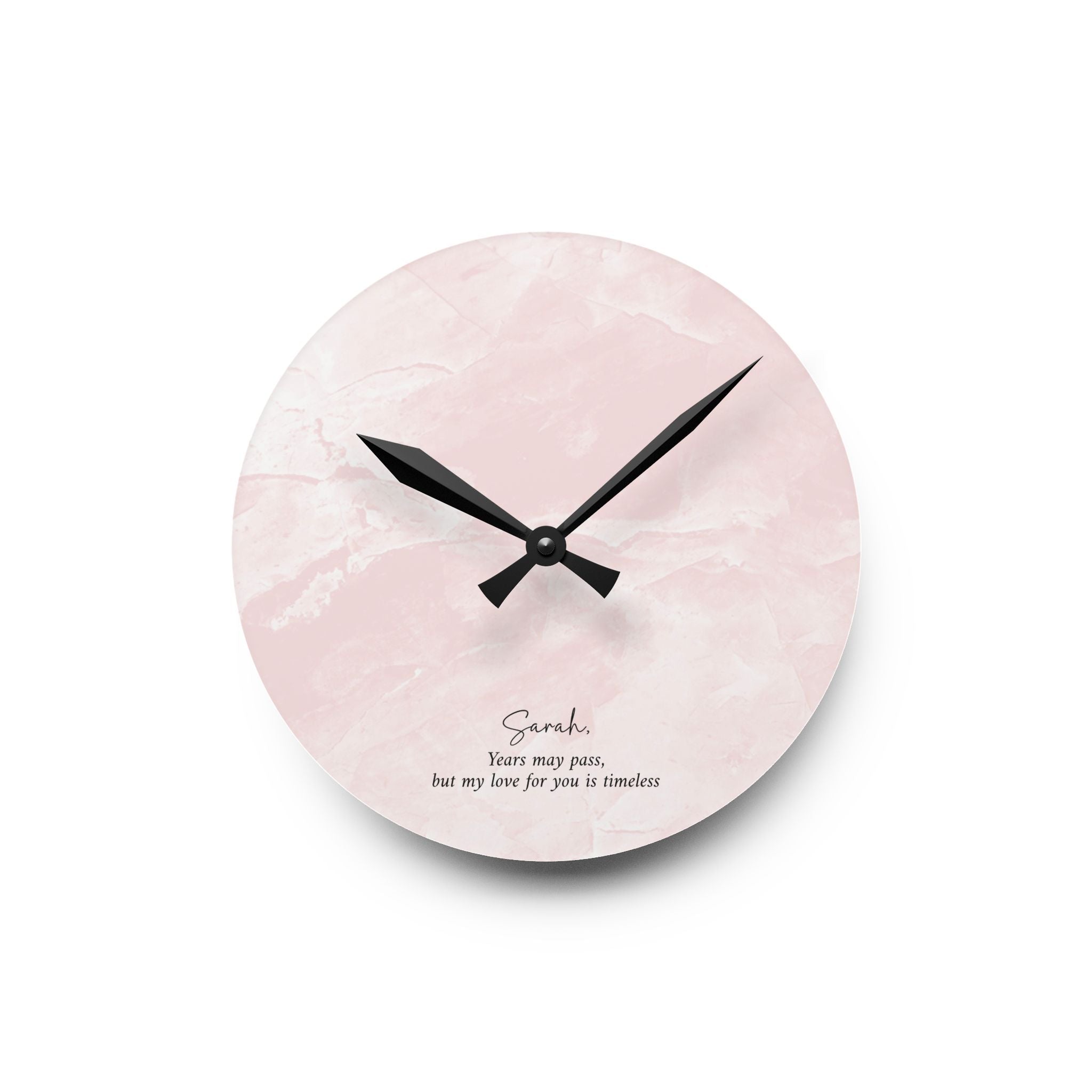 Personalized Wedding Photo Acrylic Wall Clock — Custom Couple Keepsake