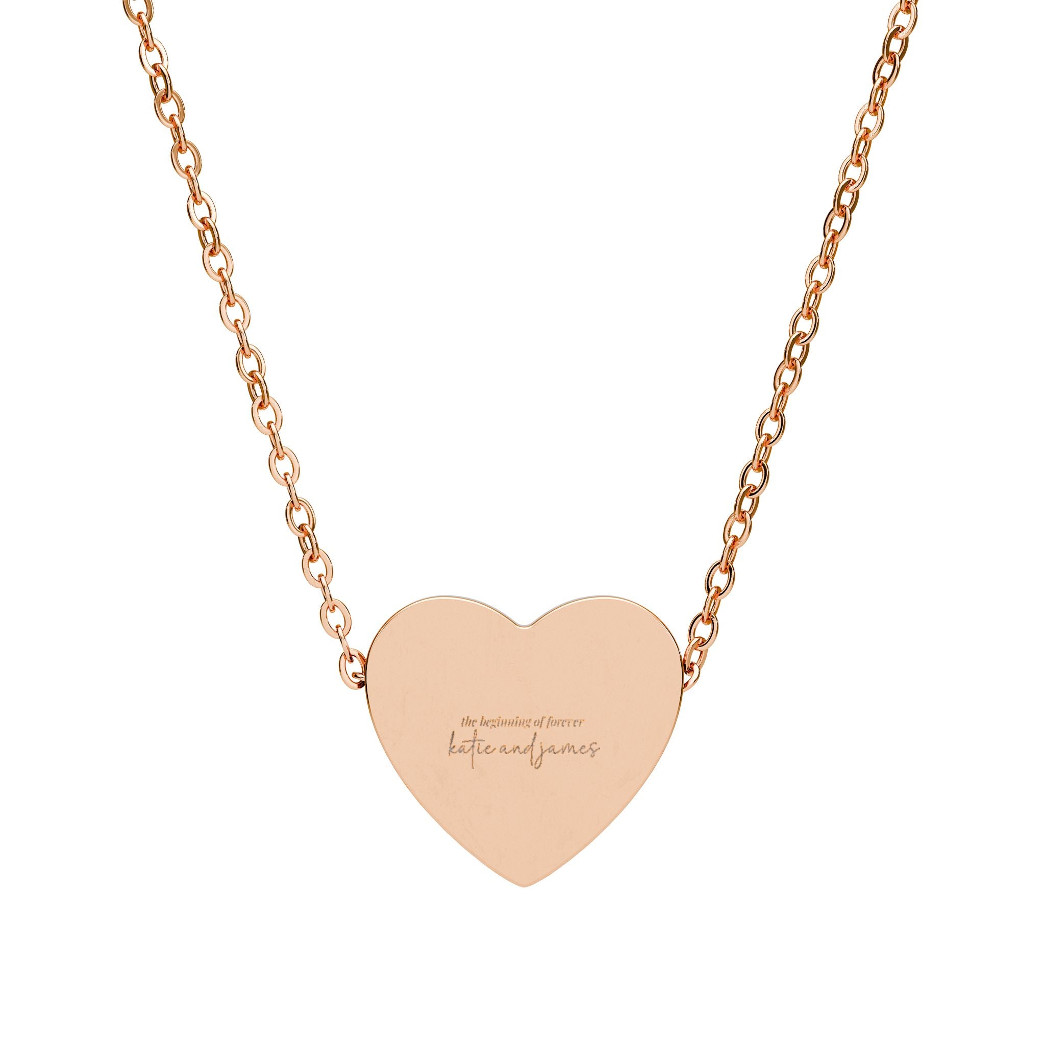 Engravable Heart Necklace — Personalized Minimalist Pendant (Silver or Black)