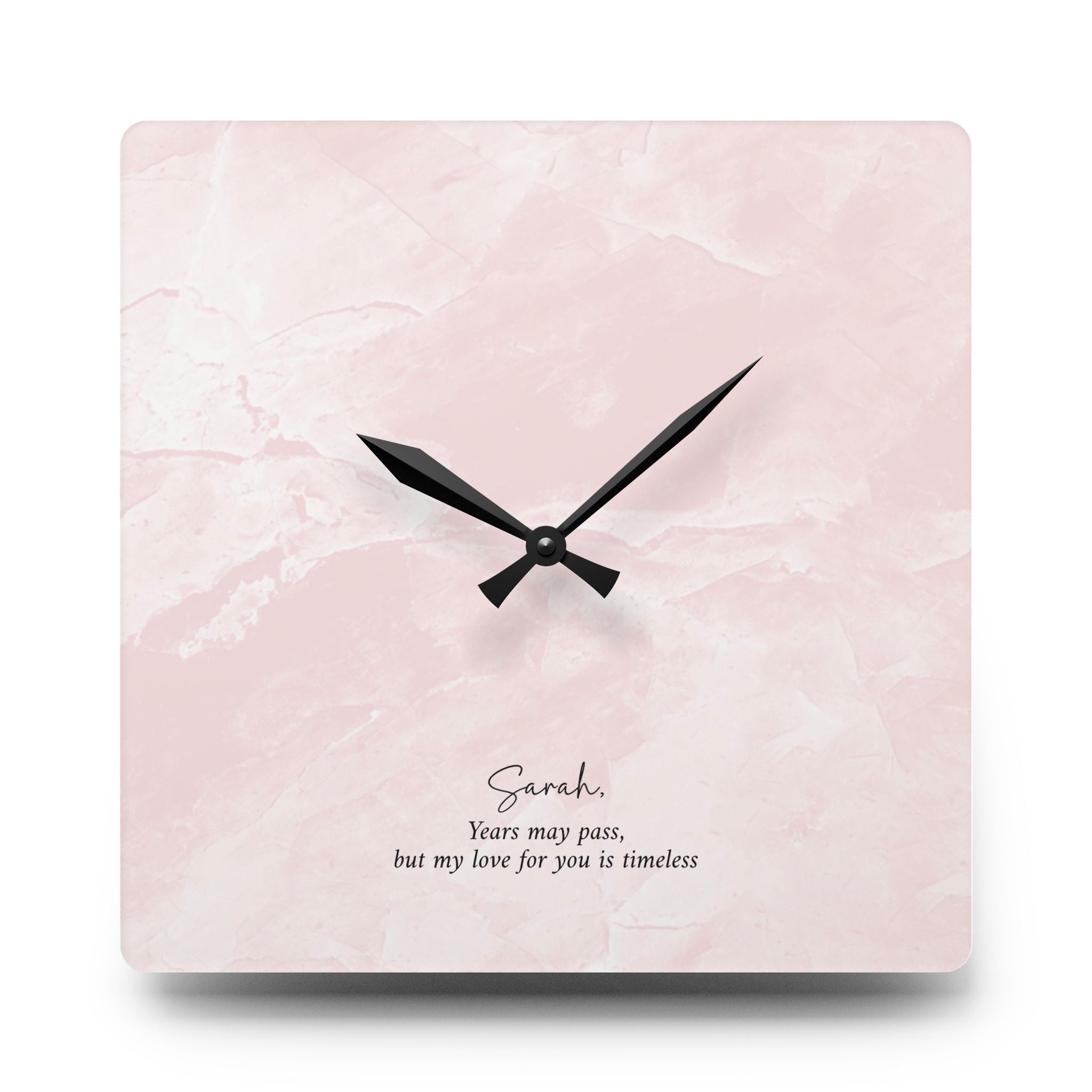 Personalized Wedding Photo Acrylic Wall Clock — Custom Couple Keepsake