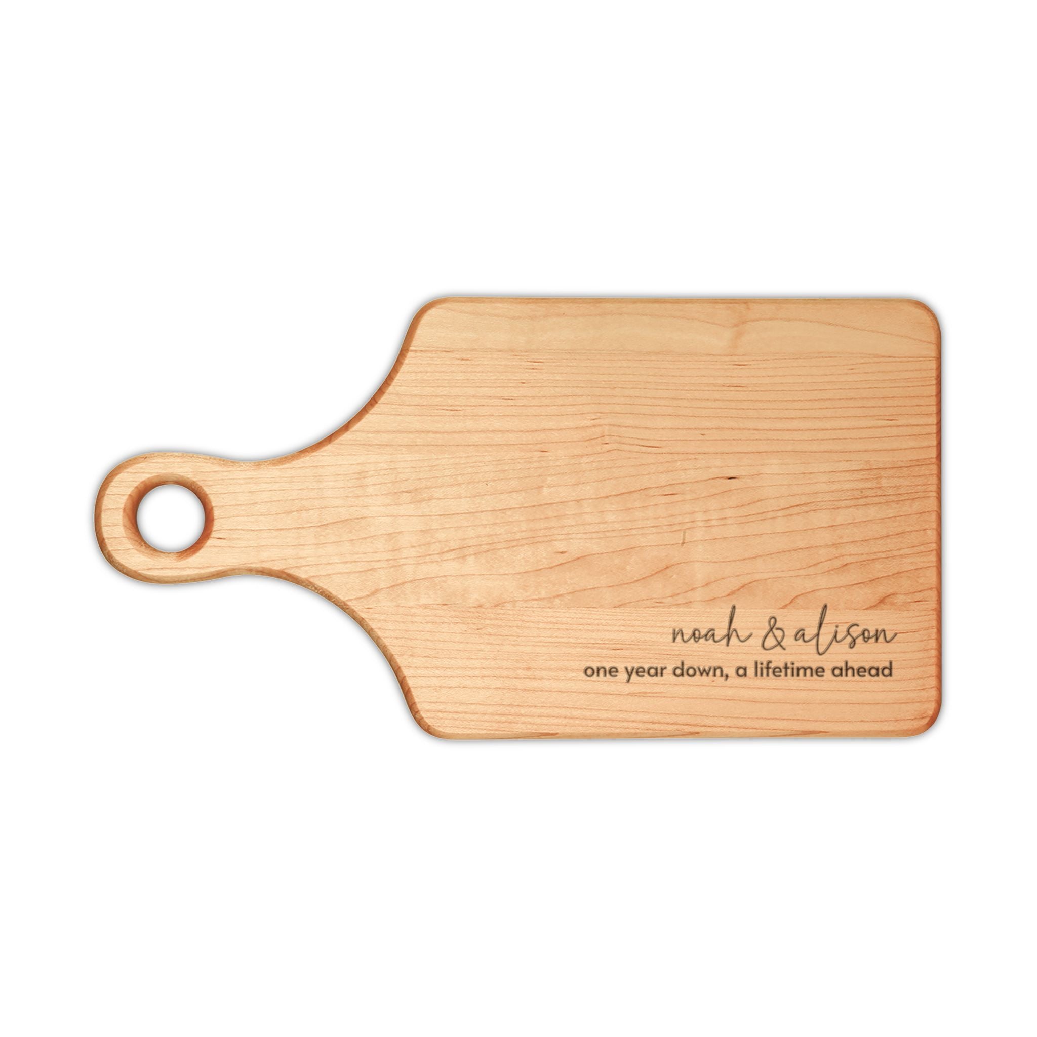 Copy of Engraved 1 Year Anniversary A Lifetime Ahead Wood Cutting Board